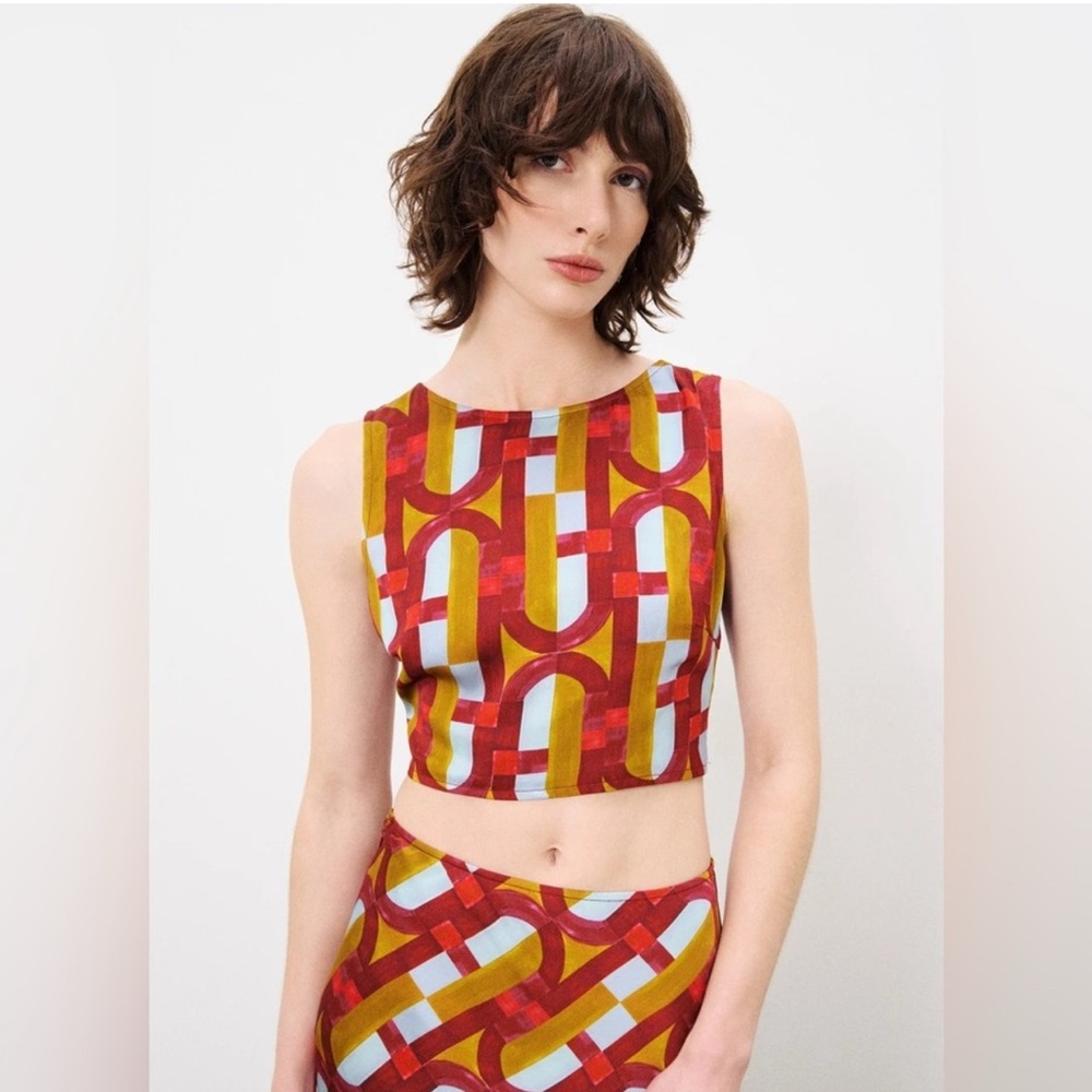 🇫🇷FRNCH - LOLA MULTICOLOURED TOP NWOT